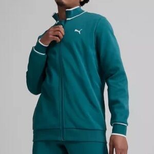 NWT Puma Teal Track Jacket with White Accents